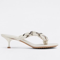 Bottega Veneta Dot Thong Sandals In White Lambskin Bottega Veneta Dot Thong Sandals In White Lambskin