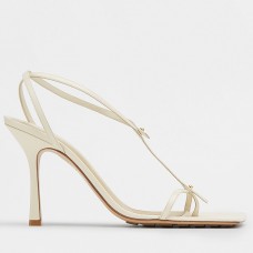 Bottega Veneta Stretch Sandals In White Lambskin Bottega Veneta Stretch Sandals In White Lambskin