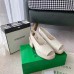 Bottega Veneta Stack Slingback Sandals In White Lambskin