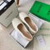 Bottega Veneta Stack Slingback Sandals In White Lambskin