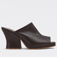Bottega Veneta Stack Platform Sandals In Black Lambskin Bottega Veneta Stack Platform Sandals In Black Lambskin