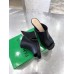 Bottega Veneta Stack Platform Sandals In Black Lambskin