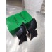 Bottega Veneta Stack Platform Sandals In Black Lambskin