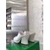 Bottega Veneta Stack Platform Sandals In White Lambskin