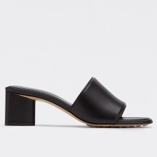 Bottega Veneta Band 55MM Sandals In Black Calfskin Bottega Veneta Band 55MM Sandals In Black Calfskin