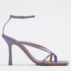 Bottega Veneta Stretch Sandals In Lavender Lambskin Bottega Veneta Stretch Sandals In Lavender Lambskin