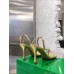 Bottega Veneta Stretch Sandals In Gold Metallic Lambskin
