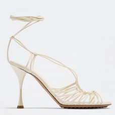 Bottega Veneta Dot Sandals 100mm In White Lambskin Bottega Veneta Dot Sandals 100mm In White Lambskin