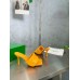 Bottega Veneta Lido Sandals In Tangerine Intreccio Leather