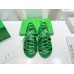 Bottega Veneta Jelly Sandals In Green Rubber Bottega Veneta Jelly Sandals In Green Rubber