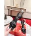 Christian Louboutin Lipstrass Queen Sandals 100mm In Black Satin