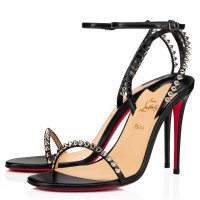 Christian Louboutin So Me 100mm Sandals In Black Lambskin Christian Louboutin So Me 100mm Sandals In Black Lambskin