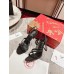 Christian Louboutin Emilie 100MM Sandals In Black Glittered Leather