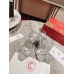 Christian Louboutin Emilie 100MM Sandals In Silver Glittered Leather