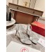 Christian Louboutin Emilie 100MM Sandals In Silver Glittered Leather