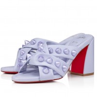 Christian Louboutin Spika Club Sandals 85mm In Lilas Leather Christian Louboutin Spika Club Sandals 85mm In Lilas Leather