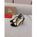 Christian Louboutin Rosalie Sandals 100mm in Black Lambskin Christian Louboutin Rosalie Sandals 100mm in Black Lambskin