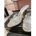 Christian Louboutin Degraqueenie 85mm Mules in Silver Leather with Crystals