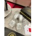 Christian Louboutin Degraqueenie 85mm Mules in Silver Leather with Crystals
