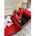 Christian Louboutin Marmela Flat Sandals In Orange Lambskin