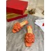 Christian Louboutin Marmela Flat Sandals In Orange Lambskin