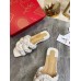 Christian Louboutin Marmela Flat Sandals In White Lambskin Christian Louboutin Marmela Flat Sandals In White Lambskin