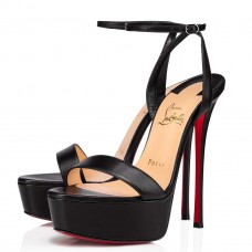 Christian Louboutin Black Loubi Queen Alta Sandals 150MM Christian Louboutin Black Loubi Queen Alta Sandals 150MM