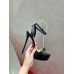 Christian Louboutin Black Loubi Queen Alta Sandals 150MM