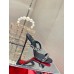 Christian Louboutin Just Chain 85mm Sandals In Black Leather