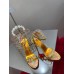 Christian Louboutin Goldie Joli 100mm Sandals In Gold Patent Leather Christian Louboutin Goldie Joli 100mm Sandals In Gold Patent Leather