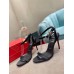 Christian Louboutin Goldie Joli 100mm Sandals In Black Satin Christian Louboutin Goldie Joli 100mm Sandals In Black Satin