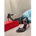 Christian Louboutin Goldie Joli 100mm Sandals In Black Satin Christian Louboutin Goldie Joli 100mm Sandals In Black Satin