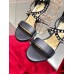 Christian Louboutin Choca Lux 100mm Sandals In Black Lambskin