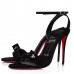 Christian Louboutin Umberta 100mm Sandals In Black Suede Christian Louboutin Umberta 100mm Sandals In Black Suede