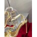 Christian Louboutin So Me 100mm Sandals In Gold Leather Christian Louboutin So Me 100mm Sandals In Gold Leather
