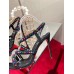 Christian Louboutin Spikita Strap 100mm Sandals In Black Suede Christian Louboutin Spikita Strap 100mm Sandals In Black Suede