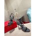 Christian Louboutin Spikita Strap 100mm Sandals In Black Leather Christian Louboutin Spikita Strap 100mm Sandals In Black Leather