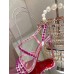 Christian Louboutin Spikita Strap 100mm Sandals In Pink Leather Christian Louboutin Spikita Strap 100mm Sandals In Pink Leather