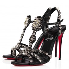 Christian Louboutin Goldora 100mm Black Sandals with Spikes Christian Louboutin Goldora 100mm Black Sandals with Spikes