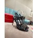 Christian Louboutin Goldora 100mm Black Sandals with Spikes