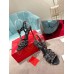 Christian Louboutin Goldora 100mm Black Sandals with Spikes