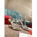 Christian Louboutin Goldora 100mm Silver Sandals with Spikes Christian Louboutin Goldora 100mm Silver Sandals with Spikes