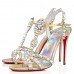 Christian Louboutin Goldora 100mm Silver Sandals with Spikes Christian Louboutin Goldora 100mm Silver Sandals with Spikes