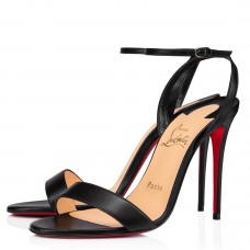 Christian Louboutin Loubigirl 100mm Sandals In Black Lambskin Christian Louboutin Loubigirl 100mm Sandals In Black Lambskin