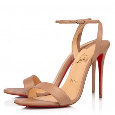 Christian Louboutin Loubigirl 100mm Sandals In Nude Lambskin Christian Louboutin Loubigirl 100mm Sandals In Nude Lambskin