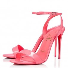 Christian Louboutin Loubigirl 100mm Sandals In Pink Patent Leather Christian Louboutin Loubigirl 100mm Sandals In Pink Patent Leather