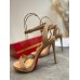 Christian Louboutin Loubi Queen 100mm Sandals In Nude Lambskin Christian Louboutin Loubi Queen 100mm Sandals In Nude Lambskin