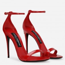 Dolce & Gabbana Kim Sandals in Red Patent Leather Dolce & Gabbana Kim Sandals in Red Patent Leather