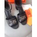Hermes Viaggio 60MM Sandals In Black Calfskin Hermes Viaggio 60MM Sandals In Black Calfskin