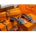 Hermes Tandem 50mm Sandals In Silver Metallic Calfskin Hermes Tandem 50mm Sandals In Silver Metallic Calfskin